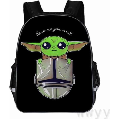 11/13/16 inch Star Wars Baby Yoda School Bags Boys Girls Mandalorian School Bagpack Children Boys Preppy Bookbag Kids Mochila