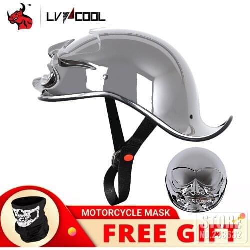 Portable Motorcycle Helmet Retro Riding Helmet Motorbike Moto Biker Protection Gear Racing Scooter Summer For Mens Women Helmet