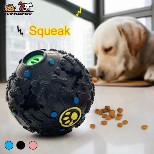 SUPREPET Soft Cute Pet Dog Ball Toy Interactive Squeak Dog Chew Toy Slow Feed Dog Balls for Puppy Small Dog Accessories Pet Toys