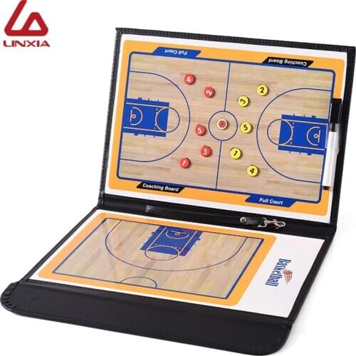 Tactical Board for Basketball Ball 2.5 Fold Foldable Magnetic Leather Portable Basketball Training Game basketbol Tactics board