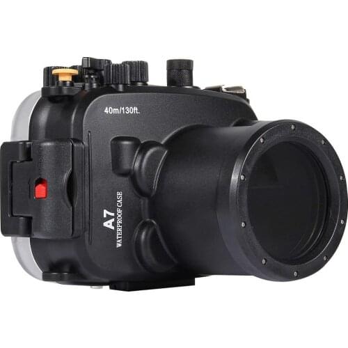 Mekon Waterproof Underwater Housing Case 40M 130ft For Sony A7 A7R 28-70mm Lens