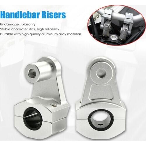 1 Pair Motorcycle Handle Bar Handle Fat Bar Mount Clamps Riser Universal 7/8'' 22mm