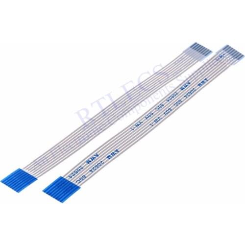 10PCS Flexible Flat Cable FFC 1.0 mm pitch 8 pin Length 60 mm 70 80 90 100 120 150 200 300 400 mm Different sides Reverse