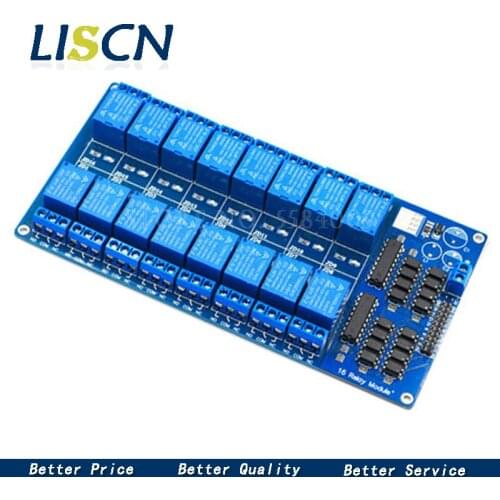 16 Channel Relay Shield Module DC 5V 12V with Optocoupler LM2576 Microcontrollers Interface Power Relay For Arduino DIY Kit