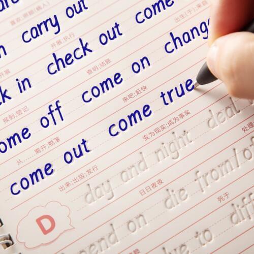 3book/set Hengshui Reusable English Word font copy book Set copybook for calligraphy kids adult handwriting writing books libros