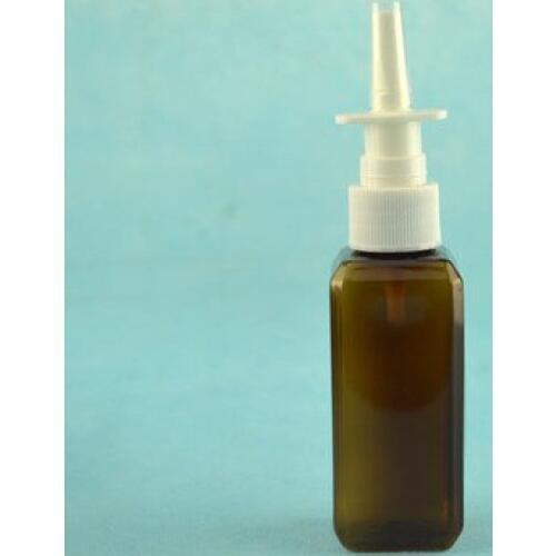 300pcs 50ml Brown PET Empty Fine Nasal Spray Mist Plastic Bottle, 50cc Cosmetic Nose Spray Bottle
