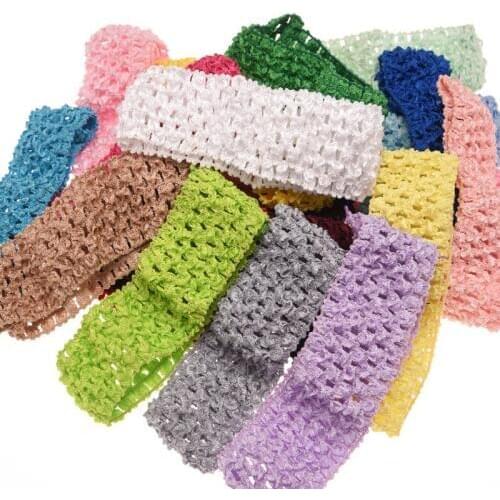 50PCS Knitting hair band Fashion Headband Elastic Band for Flower Hair Accessories Chic Headwear