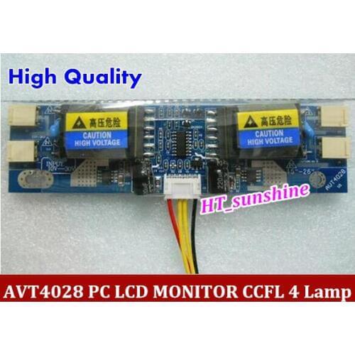 8PCS NEW AVT4028 PC LCD MONITOR CCFL 4 LAMP universal lcd inverter board,4 Lamp 10V-30V For 15-26" screen