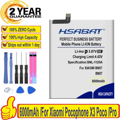 Top Brand 100% New 5600mAh BN57 Battery for Xiaomi Phone Batteries + free tools