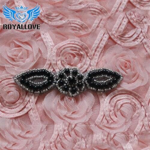 Black,White,Black and white three color Rhinestones Applique for Wedding Dress Belts Hat Sewing Accessories Trims Iron On DIY