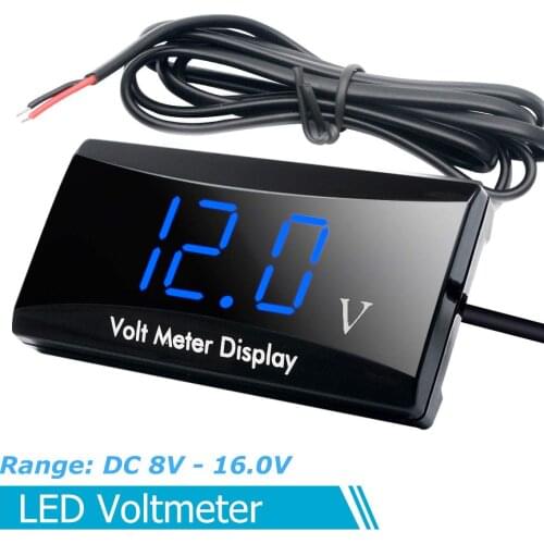 LED Display Digital Voltmeter Panel Volt Voltage Meter Tester Reverse connection protection 12V For Car motorcycle dropshiping