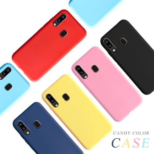 Colorful TPU Case For Samsung A10 A20E A30 A50 A40 A60 A70 M10 M20 M30 Matte Cover For Samsung A9 A7 A6 A6+ Plus 2018 Phone Case