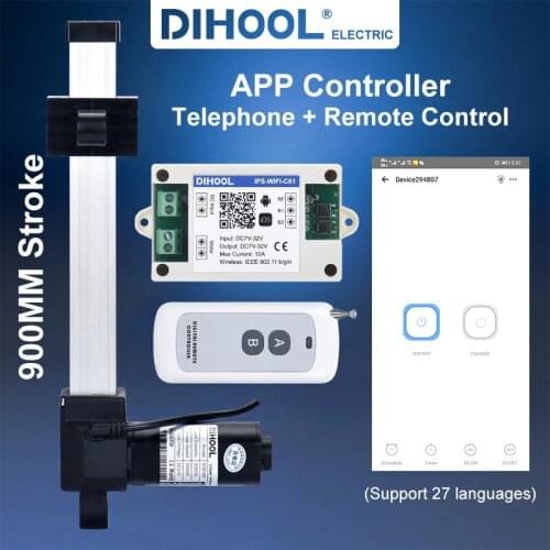 DHLA3000P 900MM Stroke 3D Printer Motor Control Reciprocating Small Plane Flat Push Sliding Table Guide Screw Linear Actuator