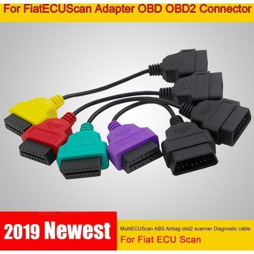 For Fiat ECU Scan Adapter Cables OBD OBD2 Connector ABS Airbag OBD2 Scanner Diagnostic Cable For Fiat ECU Scan Tool