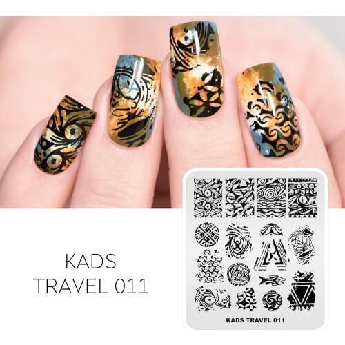 KADS New Nail Templates Ceramics Ancient Patterns Stamping Plates Nail Plates Nail Stencils for Nail Polish Manicure DIY Tool
