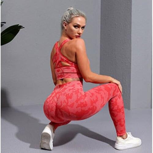 Camo Sport Outfit For Woman Yoga Set Fitness Gym Clothing Booty Leggings Sport Bra Short Women Sexy Camouflage Sport Suit