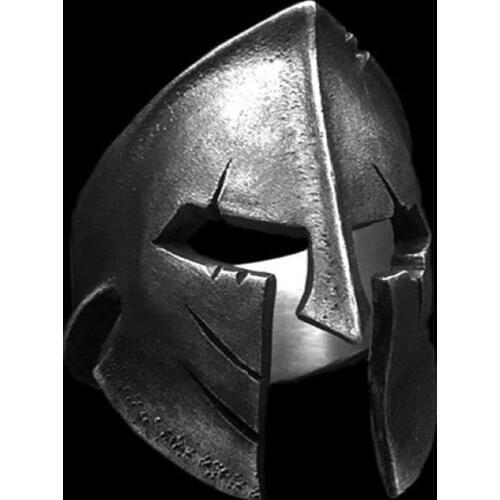 Classic Vintage King of Sparta Helmet Ring Mens Sparta Stainless Steel Rings Minimalism Biker Jewelry