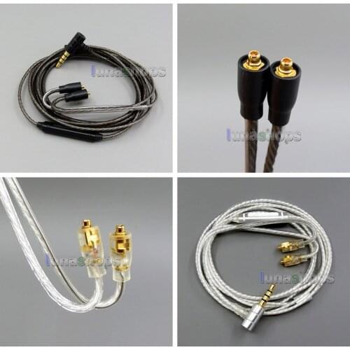 LN006111 Shielding Mic Remote Pure Silver Plated Earphone Cable For Westone W60 W50 W40 UM50 UM30 UM10
