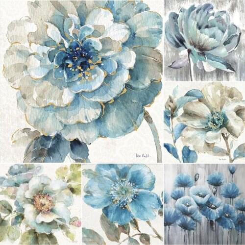 New Arrival 5D DIY Diamond Painting Flower Cross Stitch Kit Full Drill Embroidery Mosaic Art Picture of Rhinestones Home Decor