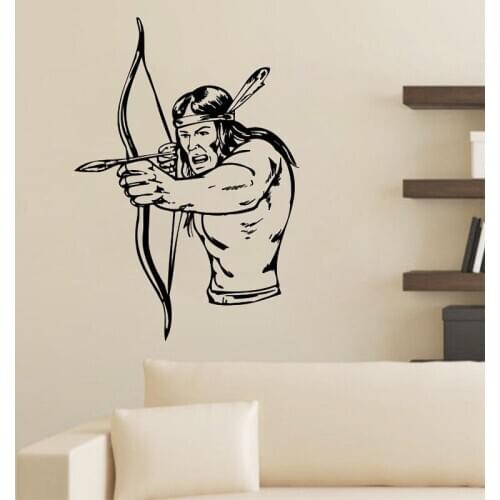 North American Chief Injun Wall Sticker Home Decor Vinyl Art Murals Living Room Bedroom Wall Decals Removable Wallpaper Poster