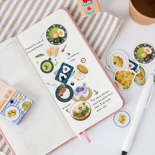 Mohamm Meeting Delicious Series Kawaii Cute Sticker Custom Stickers Diary Stationery 46 pcs