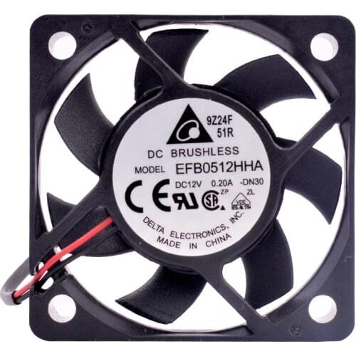 New original EFB0512HHA 5cm 50*10 12V 0.20A ball ultra-thin gale volume server cooling fan