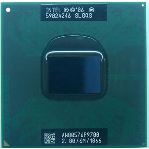 Original lntel Core 2 Duo P9700 CPU (6M Cache, 2.80 GHz, 1066 MHz , 2-Cores) Laptop processor free shipping