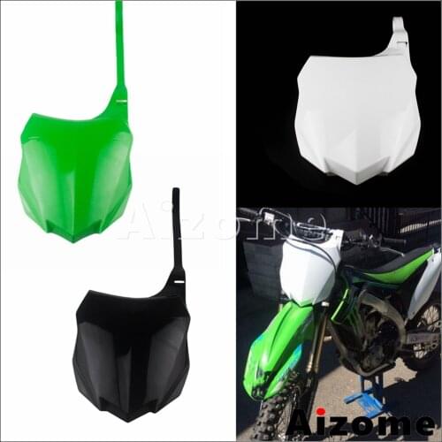 3 Colors Dirt Bike Front Number Cover Plastic Name Plate Panel For 2013-2016 Kawasaki KX450F KX250F Off Road Enduro Mx Motocros