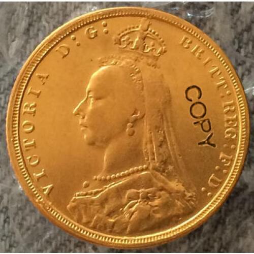24-K Gold plated 1888 Britain coins copy