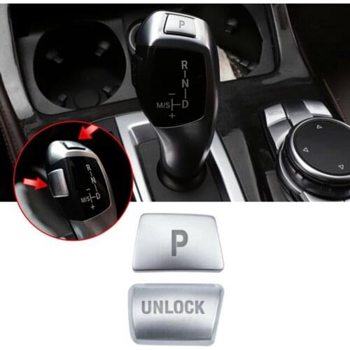 2pcs For Car Shift Gear Knob "P" Unlock Cover For BMW 3 4 5 7 X3 X4 X5 X6 F20 F30 F34 F15 F16 F25 Car Accessory Automotive