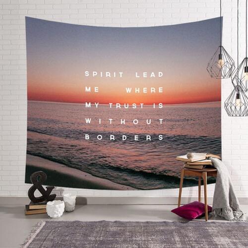 Nature Scenery Sea Beach Printed Modern Wall Hanging Tapestry Fashion Bohemian Bedspread Throw Blanket Beach Towel Picnic Mat