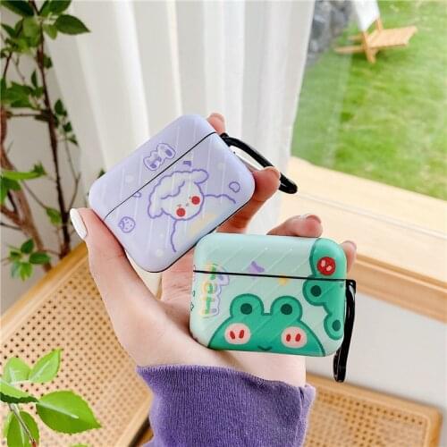 Cute Cartoon Stylish Frog Printed Shockproof Box for Apple Wireless Heaphone Airpods Pro Case for Girl Gifr