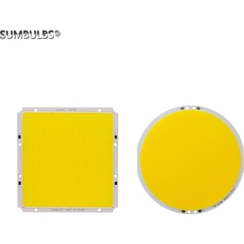 50W LED COB Light source DC12V Dimmable Panel Lighting Chip Bulb With Dimmer 100*95mm Square 108mm Round Warm Cold White
