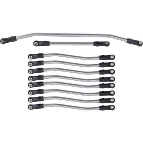 RC Parts 10pcs Stainless Steel Link Rod Fit for Axial Wraith 90018 / 90020 / 90031 / 90045 / 90056 1/10 RC car