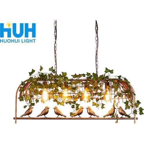 Vintage Bird Pendant Light Iron American Industrial LOFT Bar Cafe Personality E27 Decor Hanging Aisle Nordic Lamp birdcage lamp