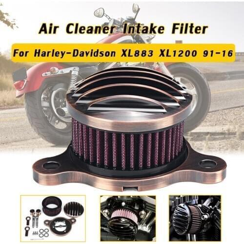 Motorcycle Air Filter Air Cleaner Kit CNC Intake System For Harley Davidson Sportster 883 1200 1991-2016 Iron 883 2009-2016