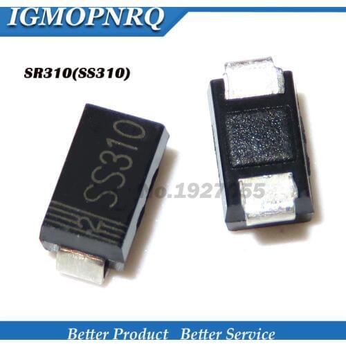 100PCS superior quality Rectifier Diode SS310 SMD SR310 Schottky Barrier Rectifier Diode 3A 100V DO-214AC SMA new
