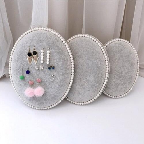 High Quality Pearl Jewelry Display Organizer Ice Velvet For Pendant Necklaces Earrings Bust Stand For Jewelry Counter Showcase