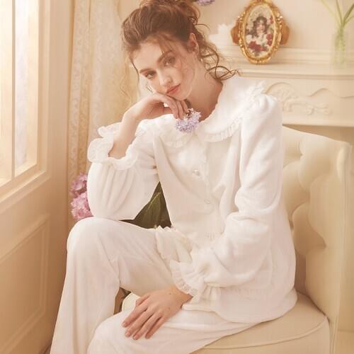 Pyjamas Women Women Sleepwear Pyjama Set Winter Warm Luxury Pajamas for Women