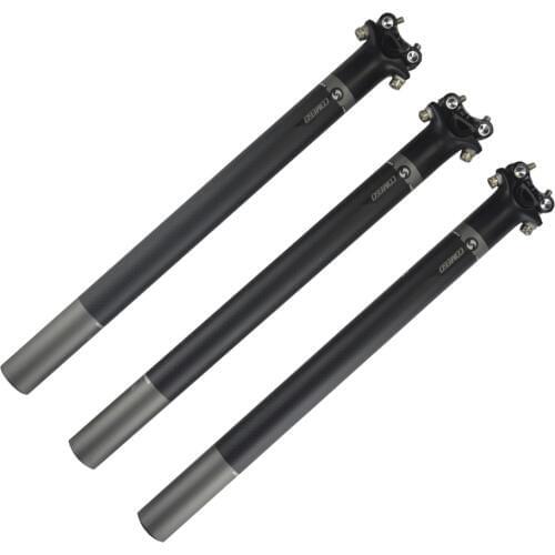 1pcs full carbon fiber rod mountain bike road bike bicycle seat tube rod seat mtb seatpost 3k matte cycling parts 27.2*400