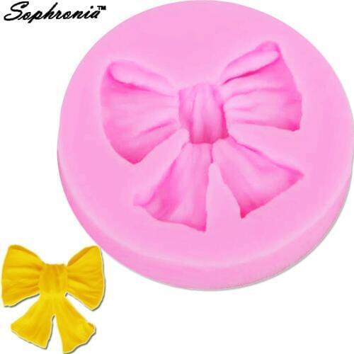10PCS/SET Butterfly Bow Knot Silicone Mold Chocolate Fondant Cake Decoration DIY Cake FDA Silicone Baking Tool f1222, 6*1.2cm
