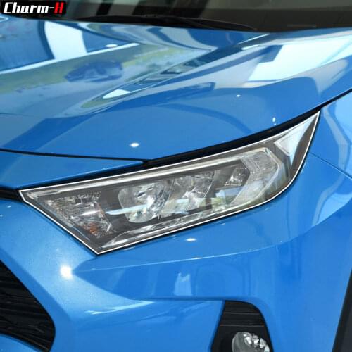 2 Pcs Car Headlight Protective Film Protection Transparent TPU Decal Sticker for Toyota RAV4 Camry Avalon 2019-On Accessories
