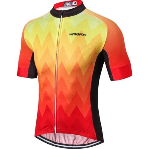 2021 Men Cycling Jersey Short Sleeve Pro Cycling Clothing Breathable Mountain Bike Jersey Anti-UV Bicycle Shirt Cycling Clothes