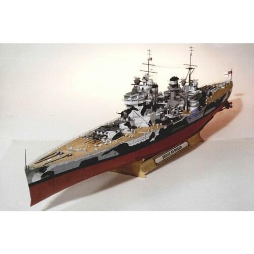3D 83CM British Battleship Prince of Wales Paper Model Puzzel Warship Handmade DIY Military Fan Handmade Collectible Home Dcor