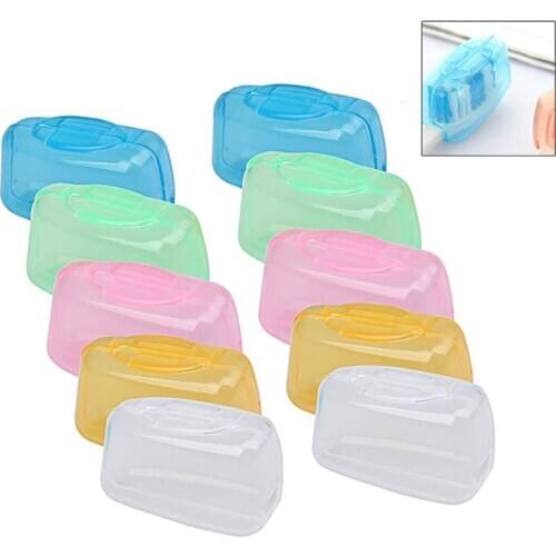5Pcs/Set Portable Travel Toothbrush Case Multicolor Sanitary Toothbrush Cover Toothbrush Head Holder Bathroom Accessories