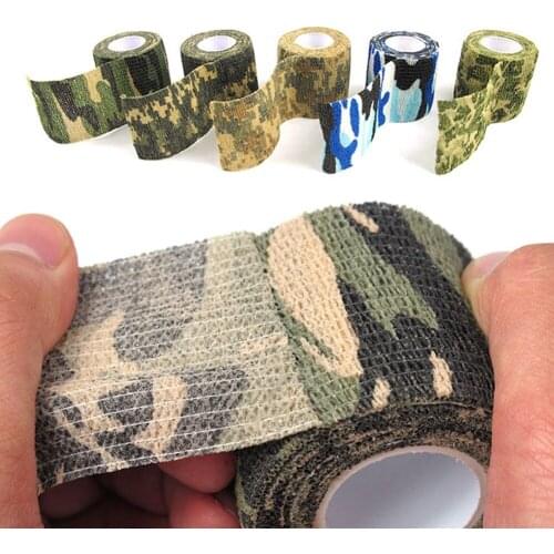 5cmx4.5m Army Camo Outdoor Hunting Shooting Tool Camouflage Stealth Tape Waterproof Wrap Durable Accessories #281461