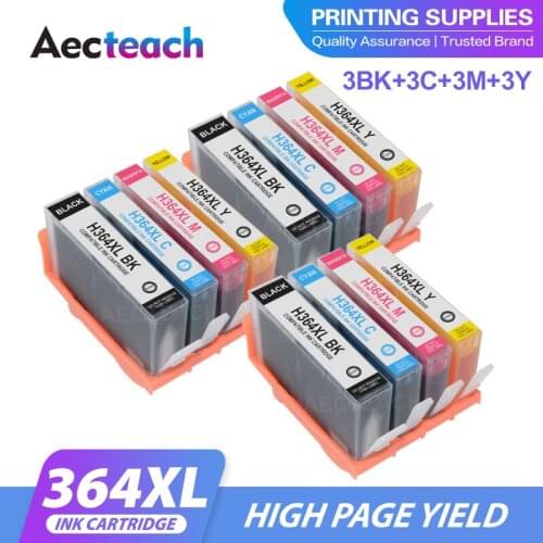 Aecteach new 364 XL Compatible Ink Cartridge Replacement for HP 364XL Deskjet 3070A 7510 Photosmart 5510 5515 5520 7520 B109a