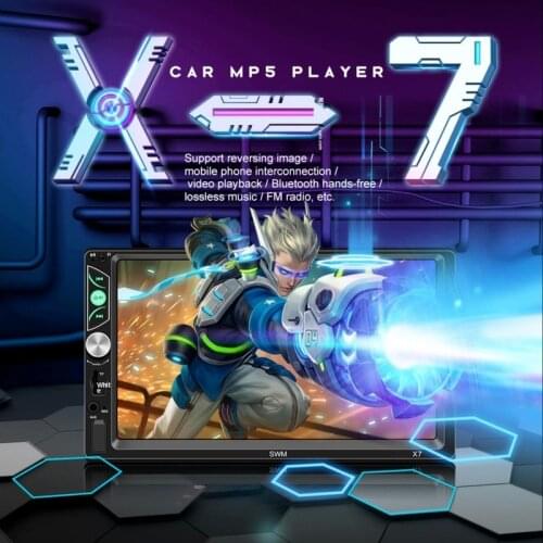 7-inch Car Radio Screen Car Bluetooth MP5 High Definition Video Audio Player Radio Carplay Bluetooth Auto Audio Player Stereo X7