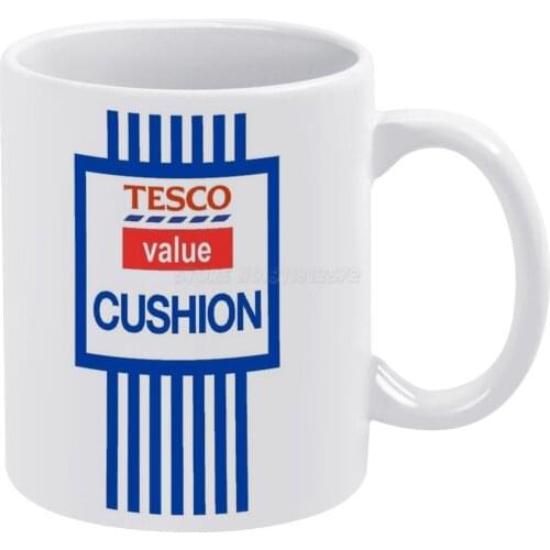 Tesco Value White Mug Custom Printed Funny Tea Cup Gift Personalised Coffee Mug Tesco Value Budget Funny Parody Meme Fashion