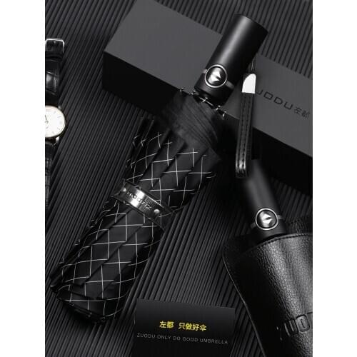 Business Umbrella Mens Automatic Folding Car Windshield Double Reinforced German Rain Gear